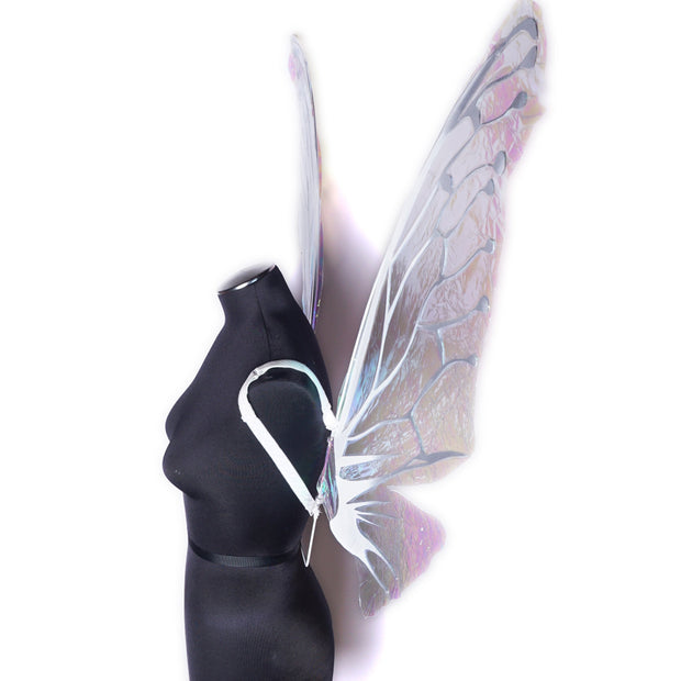 Pink/White Hollographic Fairy Wing